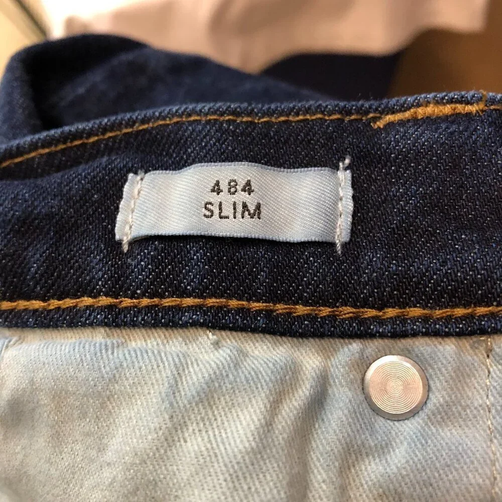 J. Crew 484 Slim Dark Wash Jeans Size 32 X 32
